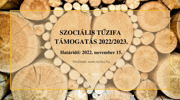 Szociális tűzifa támogatás 2022/2023.