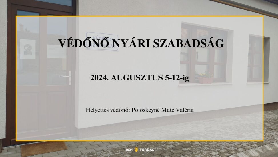 Védőnő nyári szabadság