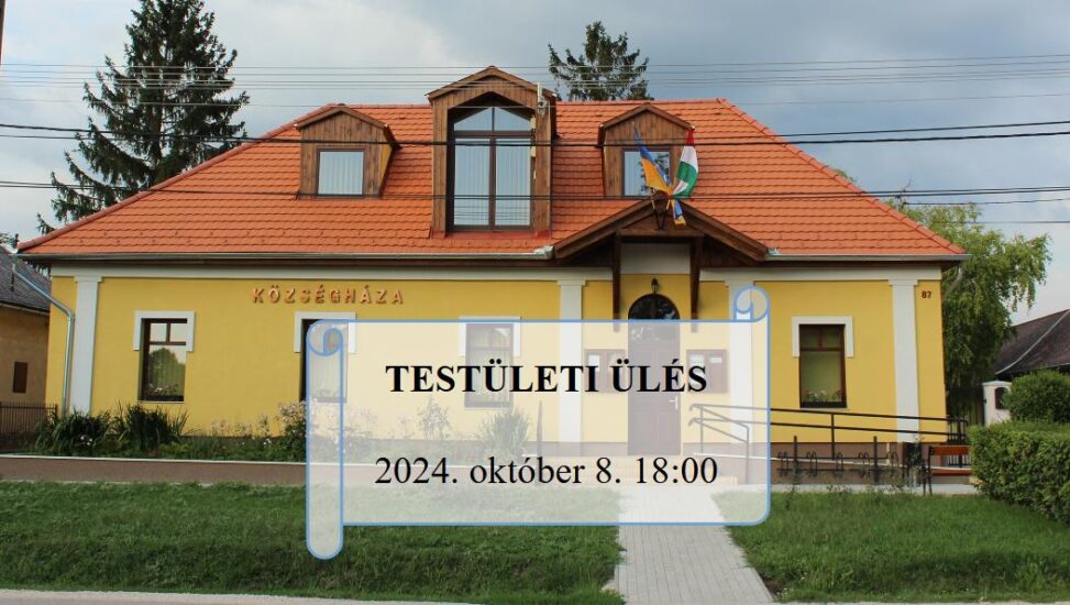 Testületi ülés – 2024. 10. 08.