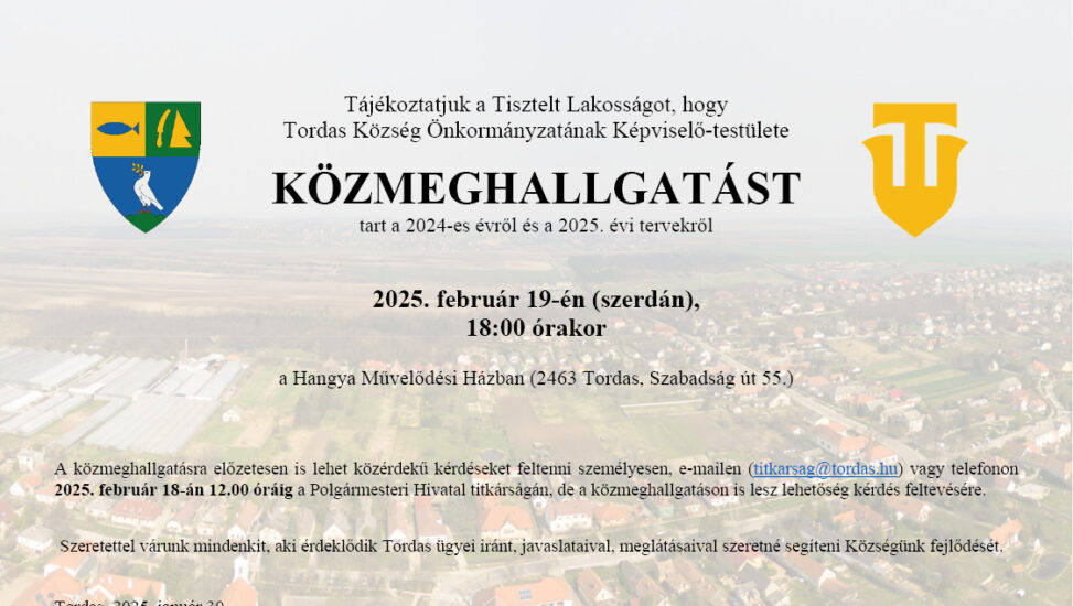 Közmeghallgatás 2025