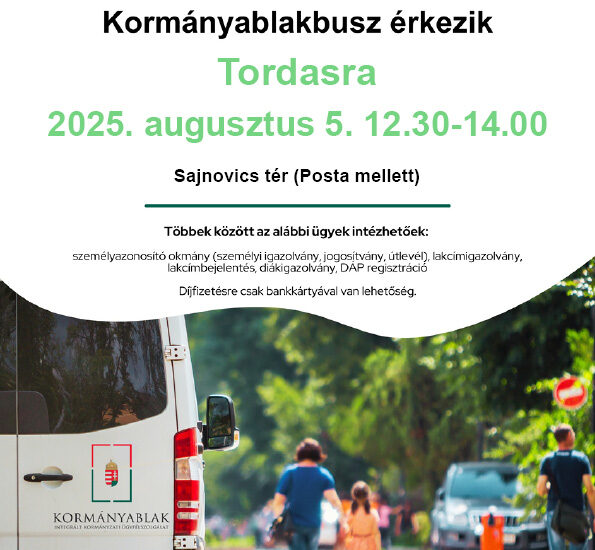 Kormányablak busz Augusztus 5-én!